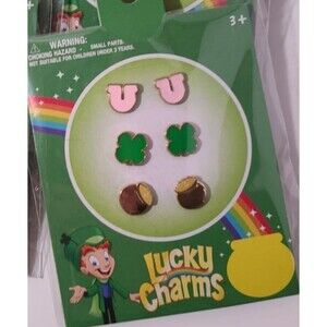 Lucky Charms Jewelry Stud 3 pairs Clover Earrings NEW NWT Her Accessories
